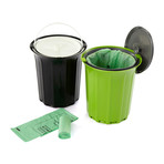 Breeze Compost Collector + Lemon Fresh Air Bags // 6 Boxes (Black + White)