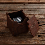 Fanelli Cigar Rest and Bottle Opener // Silver + Wooden Gift Box