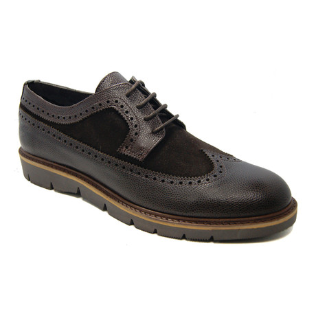 Simarro Leather-Canvas Sport Shoe // Brown (Euro: 39)