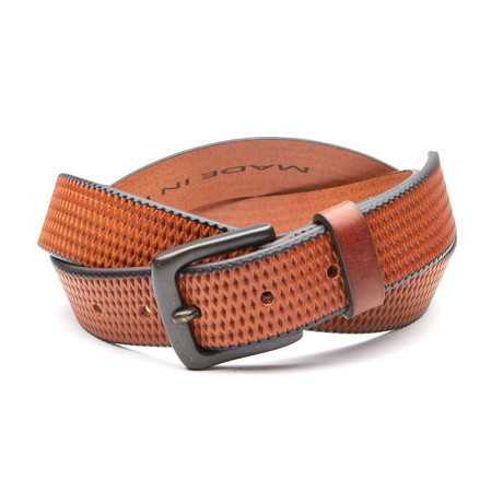 Valentino Leather Belt // Tan (30" Waist)