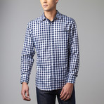 Professor Long-Sleeve Button-Down // Black + White (L)