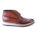 Medallion Wingtip Lace-Up Boot // Tobacco (Euro: 42)