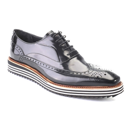 Patent Leather Wingtip Dress Shoe // Black Split (Euro: 39)