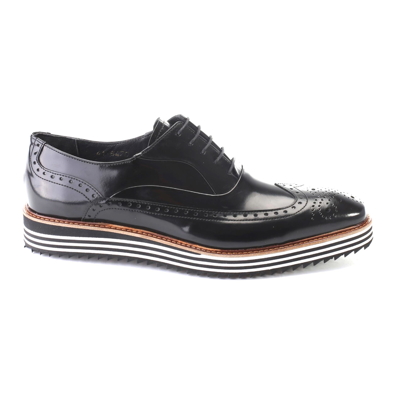 Patent Leather Wingtip Dress Shoe // Black Split (Euro: 39) - Deckard ...