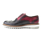 Two-Toned Medallion Dress Shoe // Bordeaux + Black (Euro: 39)