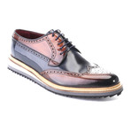 Patent Leather Two-Toned Dress Shoe // Tobacco + Dark Blue (Euro: 43)