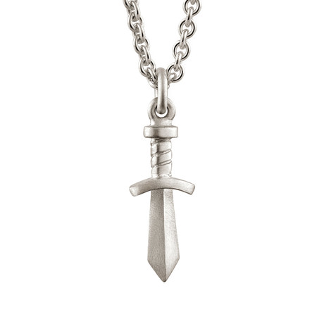 Gladiator Sword Pendant + Silver Chain // Sterling Silver