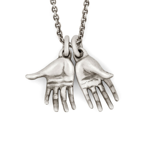 Hands Pendant + Silver Chain // Sterling Silver