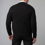 Solid V-Neck Sweater // Black (S)