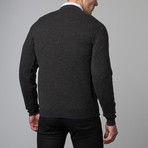 Cashmere Argyle V-Neck Sweater // Pepper (S)