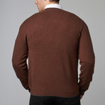 Cashmere Argyle V-Neck Sweater // Vicuna (S)