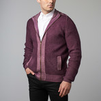 Zip Cardigan // Blackberry (M)