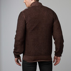 Zip Cardigan // Walnut (XL)