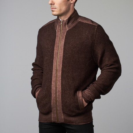 Zip Cardigan // Walnut (S)