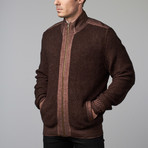 Zip Cardigan // Walnut (XL)