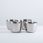 Polished Titanium Shot Glasses // Set of 4