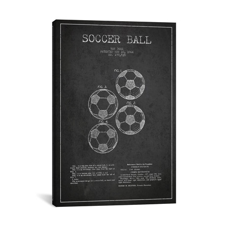 Soccer Ball // Charcoal (18"W x 26"H x 0.75"D)