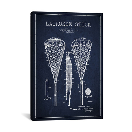 Lacrosse Stick // Navy Blue (18"W x 26"H x 0.75"D)