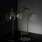 Celeste Table Lamp + Clear Globe (Aged Brass)