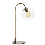 Celeste Table Lamp + Clear Globe (Aged Brass)