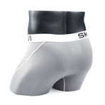 Performance Boxer Briefs // Grey + White (XS[30-32])