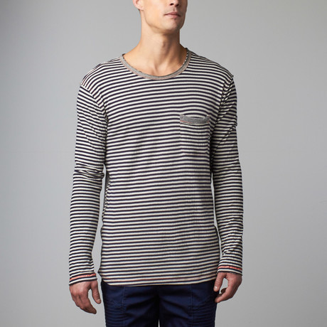 Maximo Long Sleeve Shirt // Navy (S)
