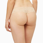 Sheer Desire Thong // Almond (M)