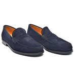 Suede Penny Loafer // Blue (Euro: 45)