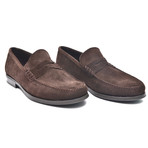 Suede Penny Loafer // Brown (Euro: 42)