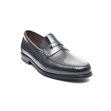 Rubber Sole Penny Loafer // Black (Euro: 46)