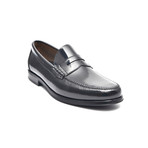 Rubber Sole Penny Loafer // Black (Euro: 41)