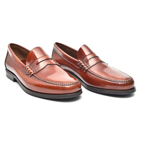 Rubber Sole Penny Loafer // Redwood (Euro: 38)