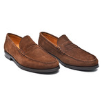 Suede Penny Loafer // Chestnut (Euro: 44)