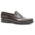 Rubber Sole Penny Loafer // Brown (Euro: 46)