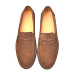 Suede Penny Loafer // Chestnut (Euro: 44)