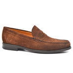 Suede Penny Loafer // Chestnut (Euro: 44)