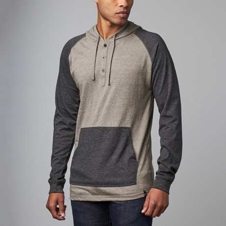 Raglan Sleeve Hoodie // Heather Charcoal (S)