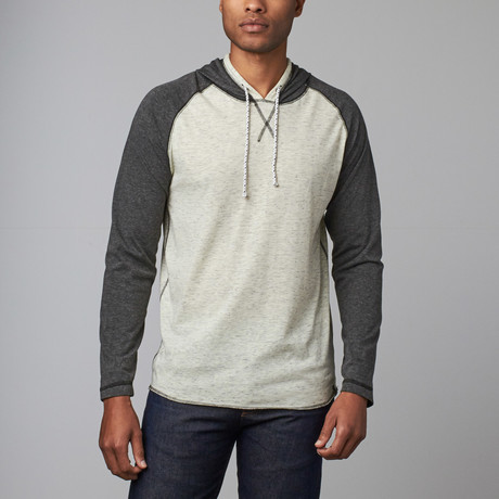 Henley Knit Hoodie // Heather Ecru (S)