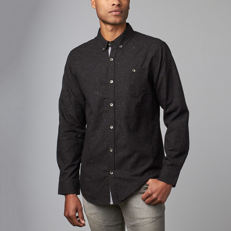 Long-Sleeve Flannel Shirt // Black (S)