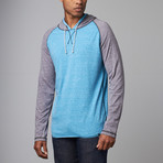 Henley Knit Hoodie // Heather Turquoise (XL)
