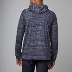 Henley Sleeve Knit Hoodie // Navy (2XL)