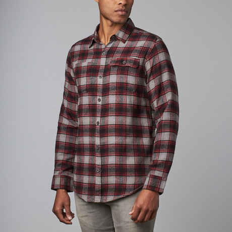 Burnside // Long-Sleeve Flannel Shirt // Cement (S)