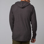 Henley Knit Hoodie // Charcoal (L)