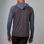 Raglan Sleeve Knit Hoodie // Heather Charcoal (L)