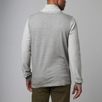 Cowl Neck Knit Sweatshirt // Heather Grey (L)