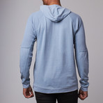 Henley Knit Hoodie // Light Blue (2XL)