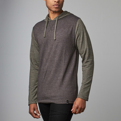 Hooded Knit Sweatshirt // Heather Charcoal (S)