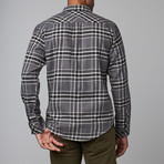 Long-Sleeve Flannel Button-Up // Charcoal (L)