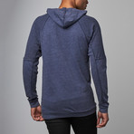 Henley Knit Hoodie // Indigo (M)