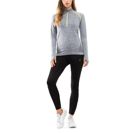 Women's Melange Half-Zip // Light Grey (S)